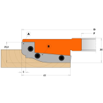 CMT Messer für C694013 - Messerpaar A 19,8x11,9x1,5mm #C695013A1