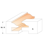 CMT C991 Fräsersets für Profile und Konterprofile - D44,4 t18-22 Profile A S=12mm #C99150111