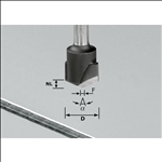 Festool V-Nutfräser HW S8 D18-135°/Alu #491443