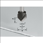 Festool V-Nutfräser HW S8 D18-90°/Alu #491444