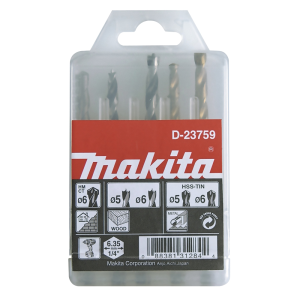 Makita 5-tlg. Metall-/Stein-/Holzbohrerset 1/4 #D-23759