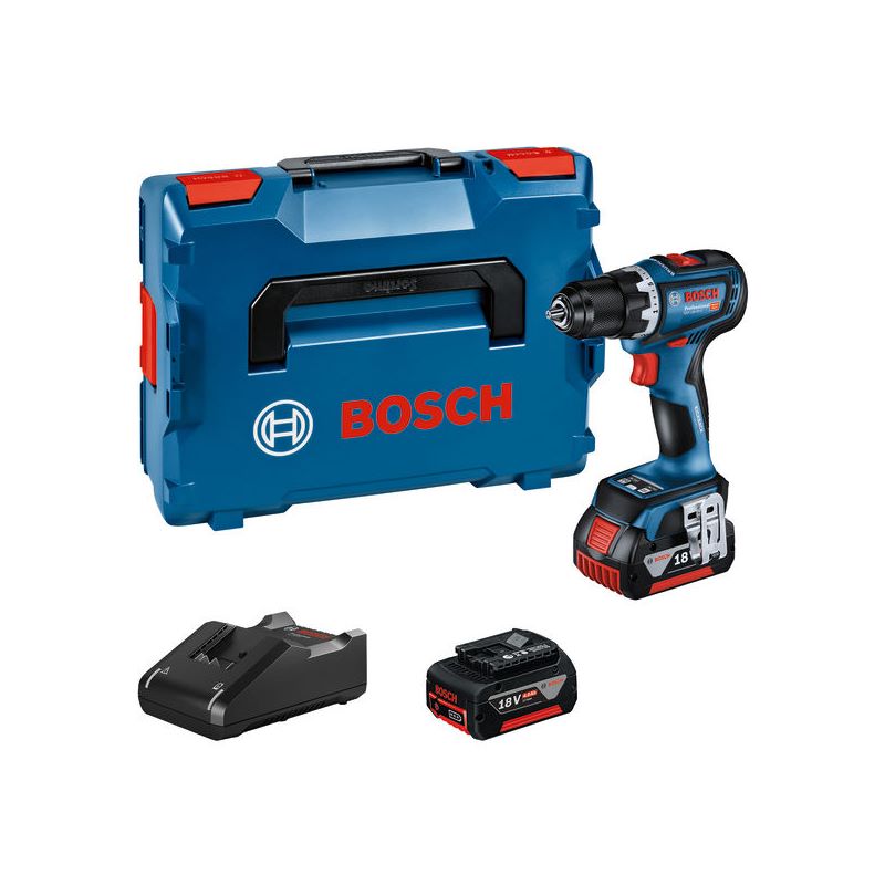 Bosch Akku-Bohrschrauber GSR 18V-90 C, 2 x Akku GBA 18V 4.0Ah, L-BOXX 136 #06019K6003