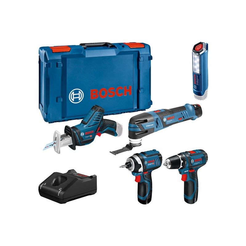 Bosch Combo Kit 5-tlg. 12V: GSR 12V-15/GOP 12V-28/GDR 12V-105/GSA 12V-14/GLI 12V-300 #0615990N1D