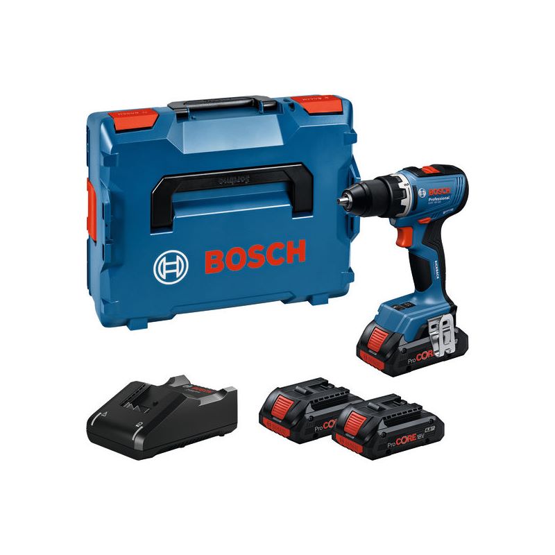 Bosch Akku-Bohrschrauber GSR 18V-65, 3 x Akku ProCORE18V 4.0Ah, L-BOXX Koffer #06019N3208