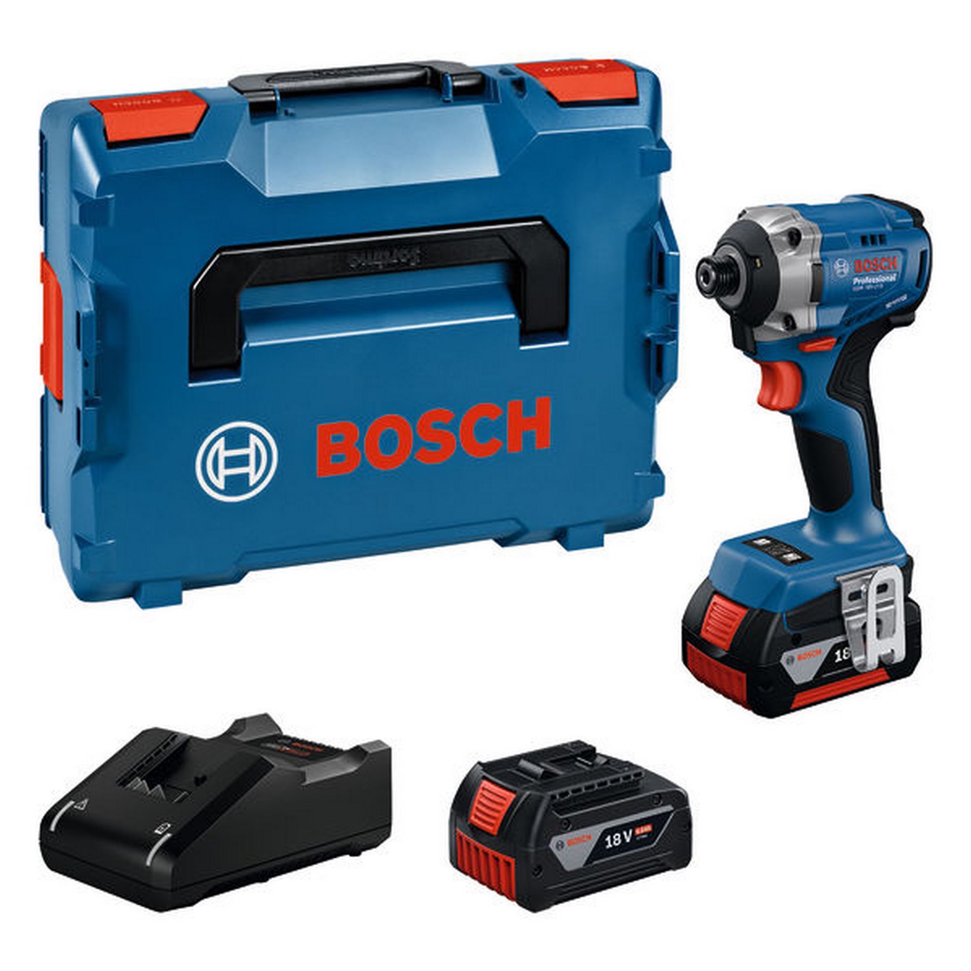 Bosch Akku-Drehschlagschrauber GDR 18V-215, 2 x Akku GBA 18V 4.0Ah, L-BOXX 136 #06019N2002
