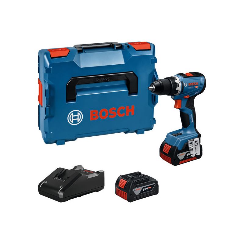 Bosch Akku-Bohrschrauber GSR 18V-65, 2 x Akku GBA 18V 5.0Ah, L-BOXX 136 #06019N3203