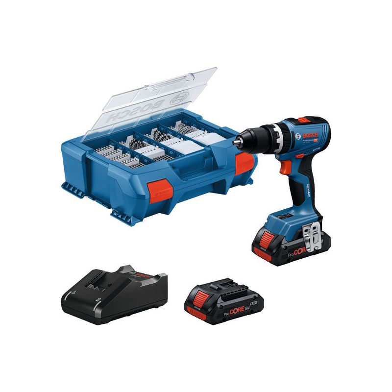 Bosch Akku-Schlagbohrschauber GSB 18V-65, 2 x Akku GBA 18V 4.0Ah, L-Case Pick & Click #06019N3307