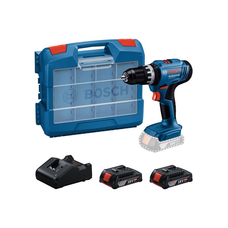 Bosch Akku-Schlagbohrschauber GSB 18V-25, 2 x Akku GBA 18V 2.0Ah #06019K9304