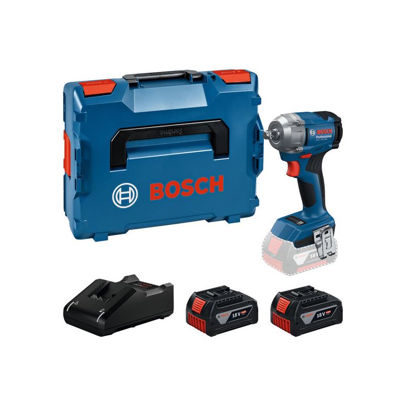 Bosch Akku-Drehschlagschrauber GDS 18V-350, 2 x Akku GBA 18V 4.0Ah in L-BOXX #06019M5022