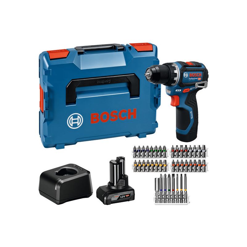 Bosch Akku-Bohrschrauber GSR 12V-32, 1x GBA 12V 2.0Ah, 1x GBA 12V 4.0Ah, L-BOXX #06019N7005