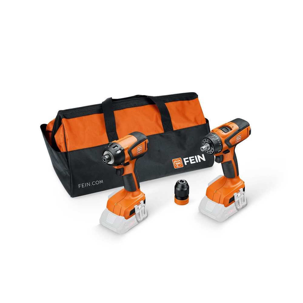 Fein Vorteils-Combo Akku Akku-Schlagschrauber ASCD 18-200 W4 & Akku-Bohrschrauber ASCM 18 QSW #99100