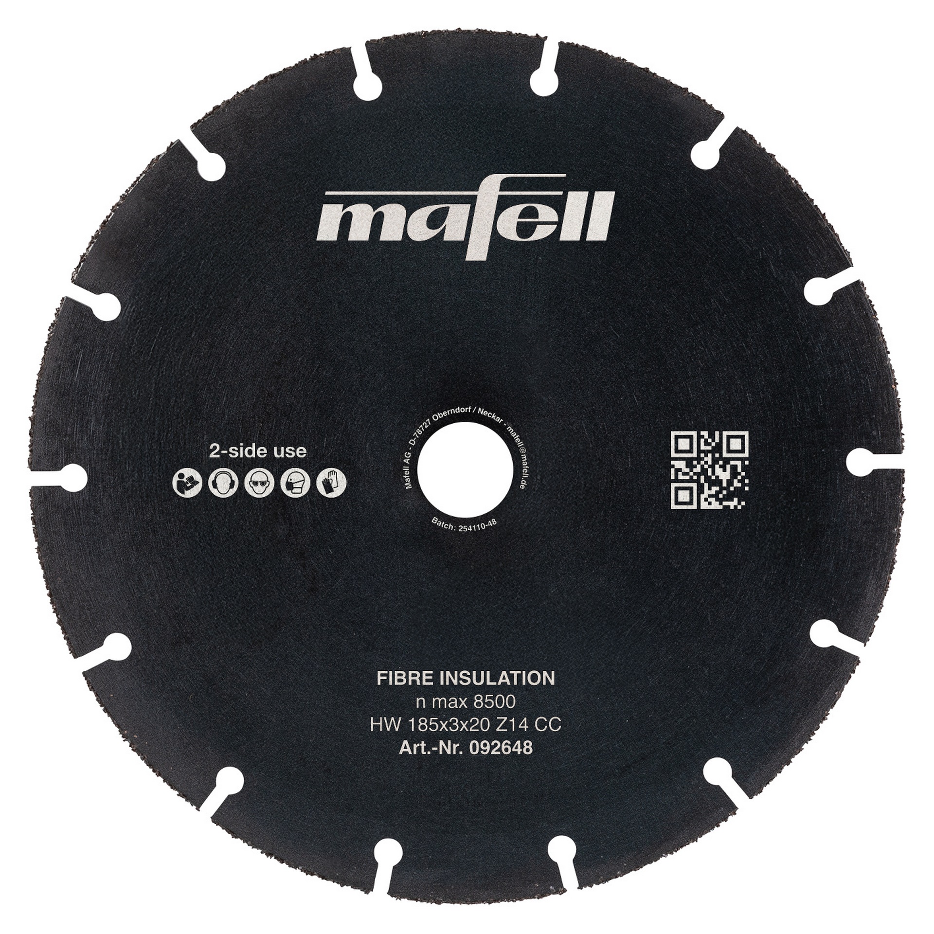 Mafell Sägeblatt KSB-FI 185, HW, 185 x 3 x 20 mm, Z14, CC, Fibre Insulation #092648