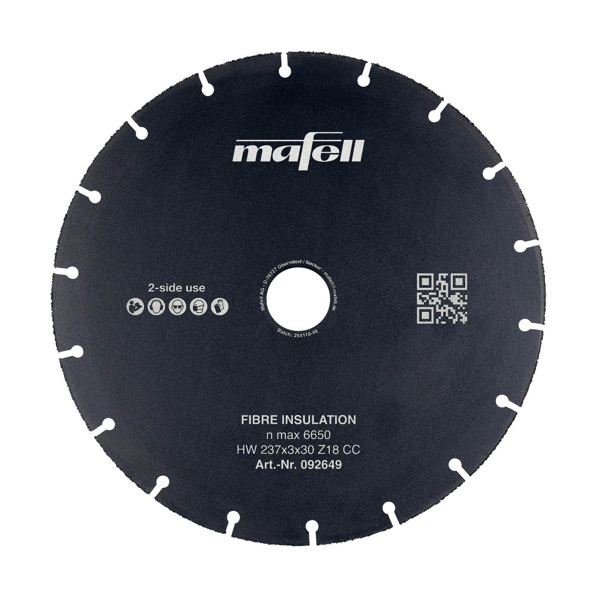 Mafell Sägeblatt KSB-FI 237, HW, 237 x 3 x 30 mm, Z18, CC, Fibre Insulation #092649