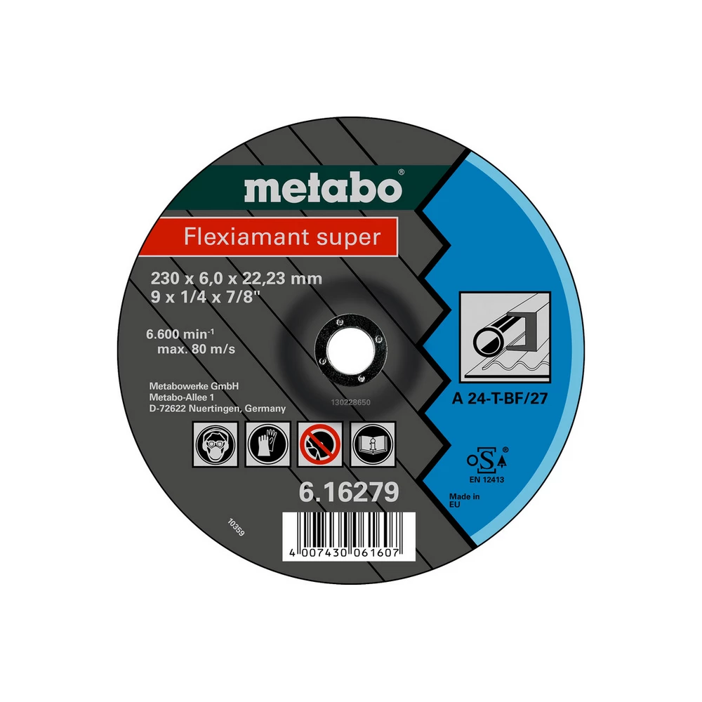 Metabo Flexiamant super 230x6,0x22,23 Stahl, Schruppscheibe, gekröpfte Ausführung #616279000