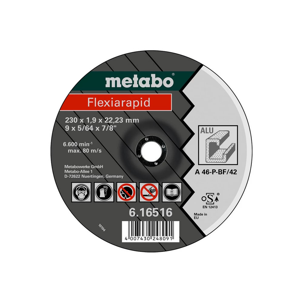 Metabo Flexiarapid 115 x 1,0 x 22,23 mm, Alu, Trennscheibe, Form 41 #616512000