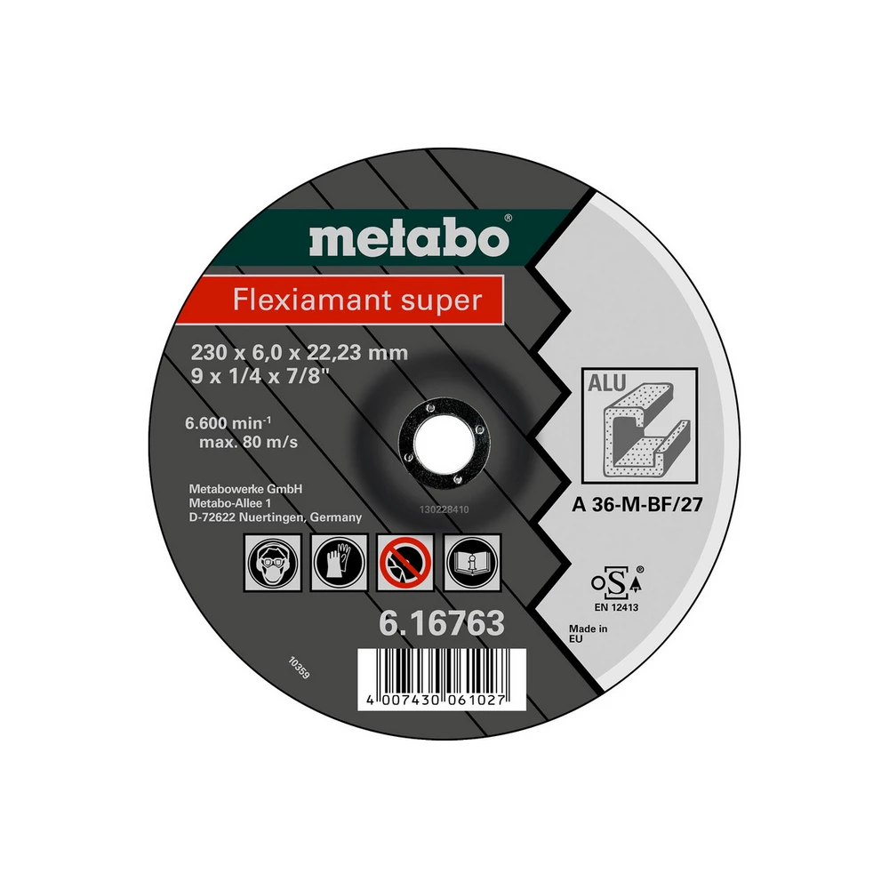 Metabo Flexiamant super 115x6,0x22,23 Alu, Schruppscheibe, gekröpfte Ausführung #616748000