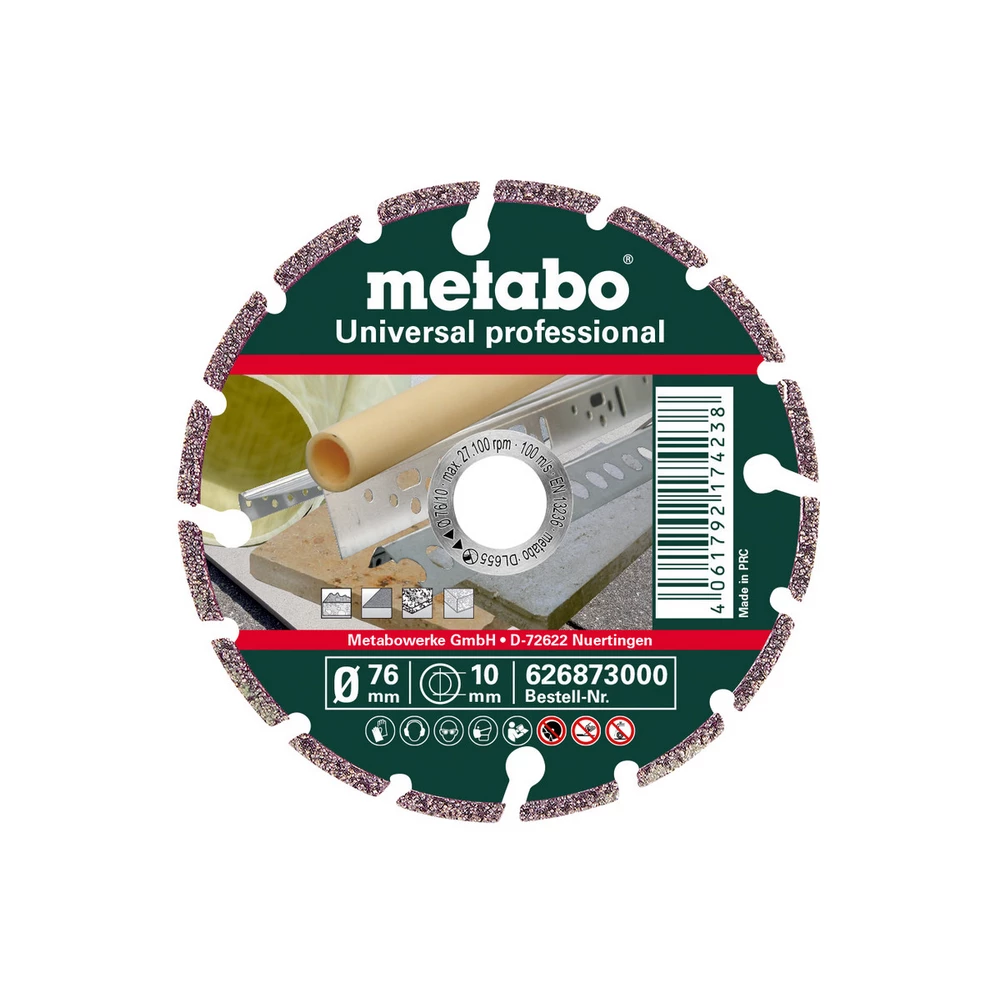 Metabo Diamanttrennscheibe, 76x10,0mm, UP, Universal professional #626873000 