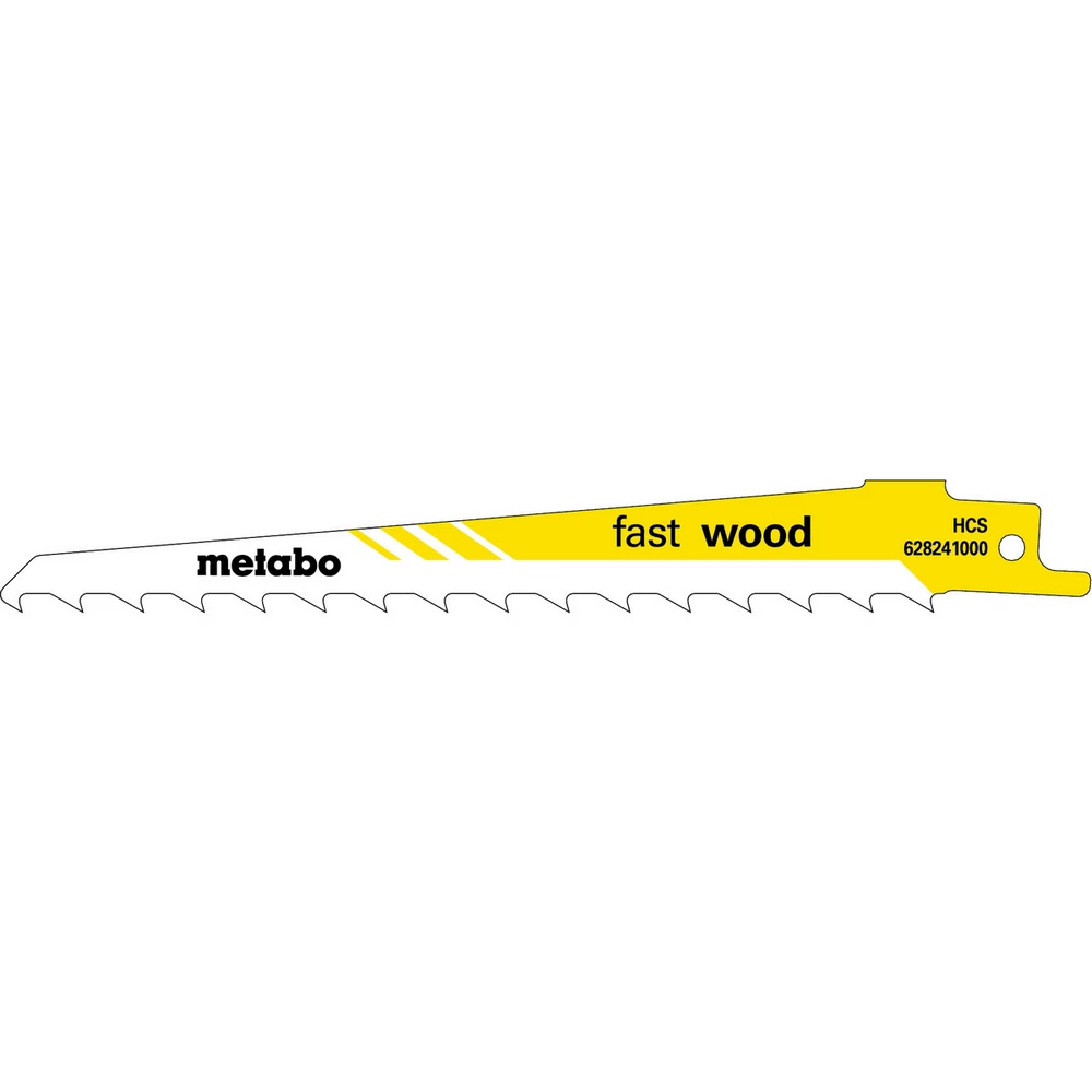 Metabo 5 Säbelsägeblätter fast wood 150 x 1,25 mm, HCS, 8,5 mm/ 3 TPI #628241000 
