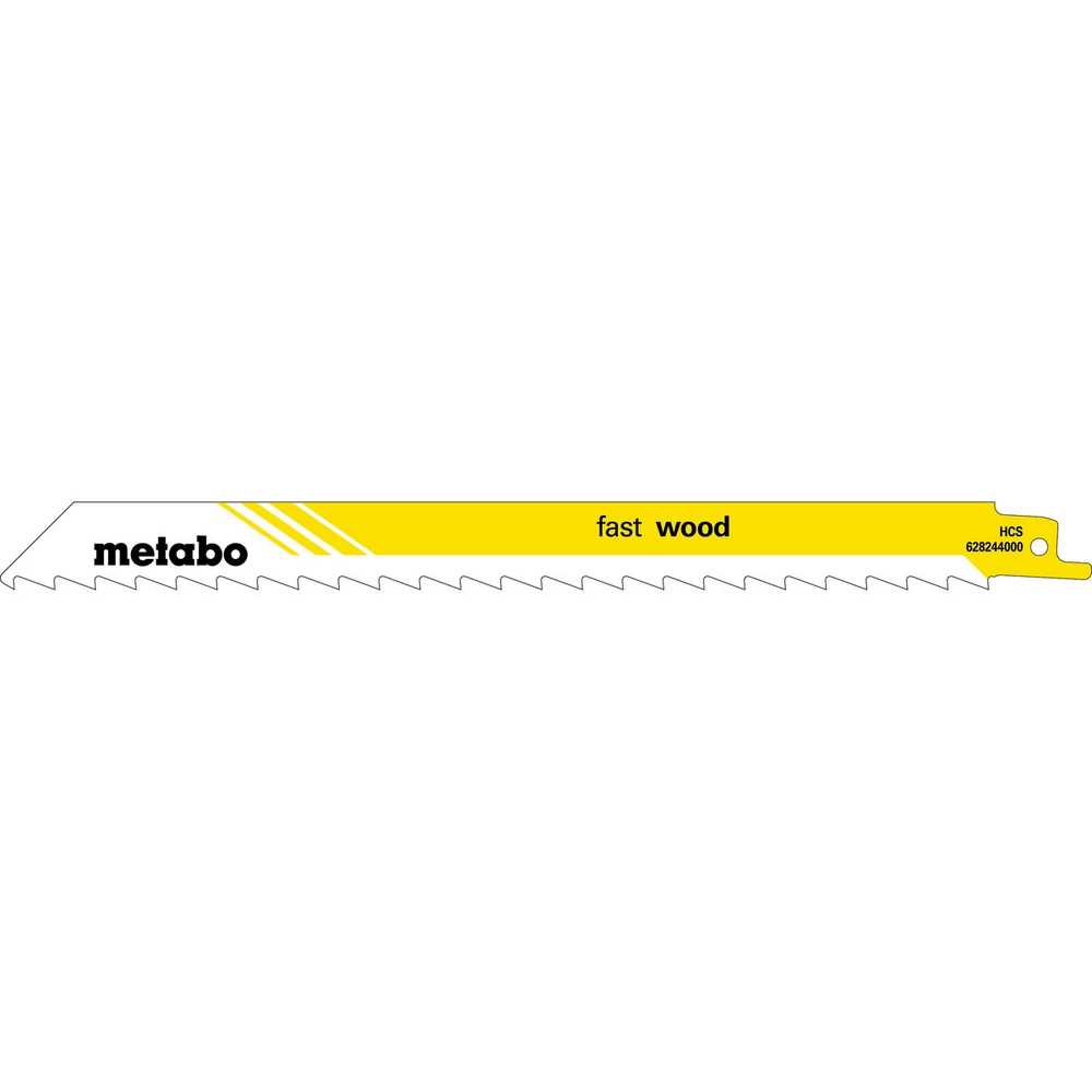 Metabo 5 Säbelsägeblätter fast wood 225 x 1,25 mm, HCS, 8,5 mm/ 3 TPI #628244000 