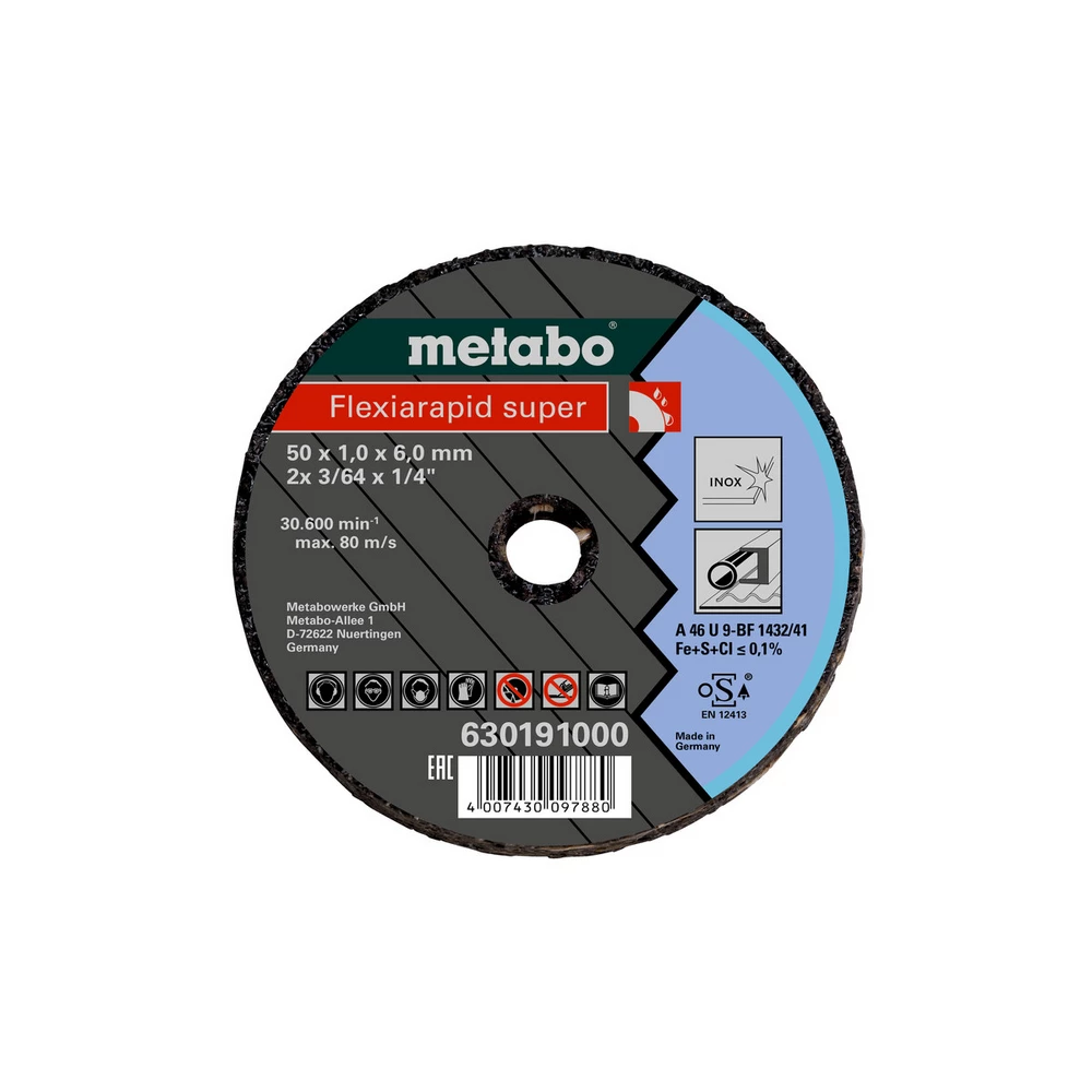 Metabo Kleintrennscheibe Flexiarapid Super 76x1,0x6,0 Inox #630195000