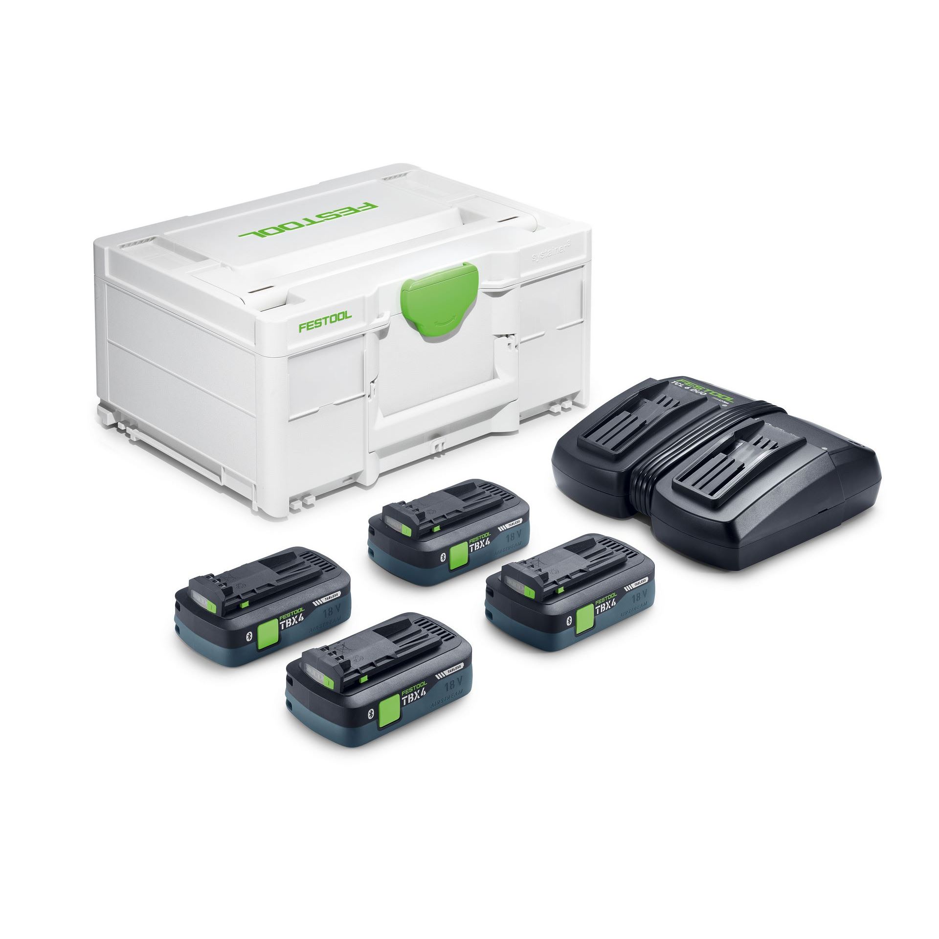 Festool Energie-Set SYS 18V 4xTBX4/TCL6DUO #578823