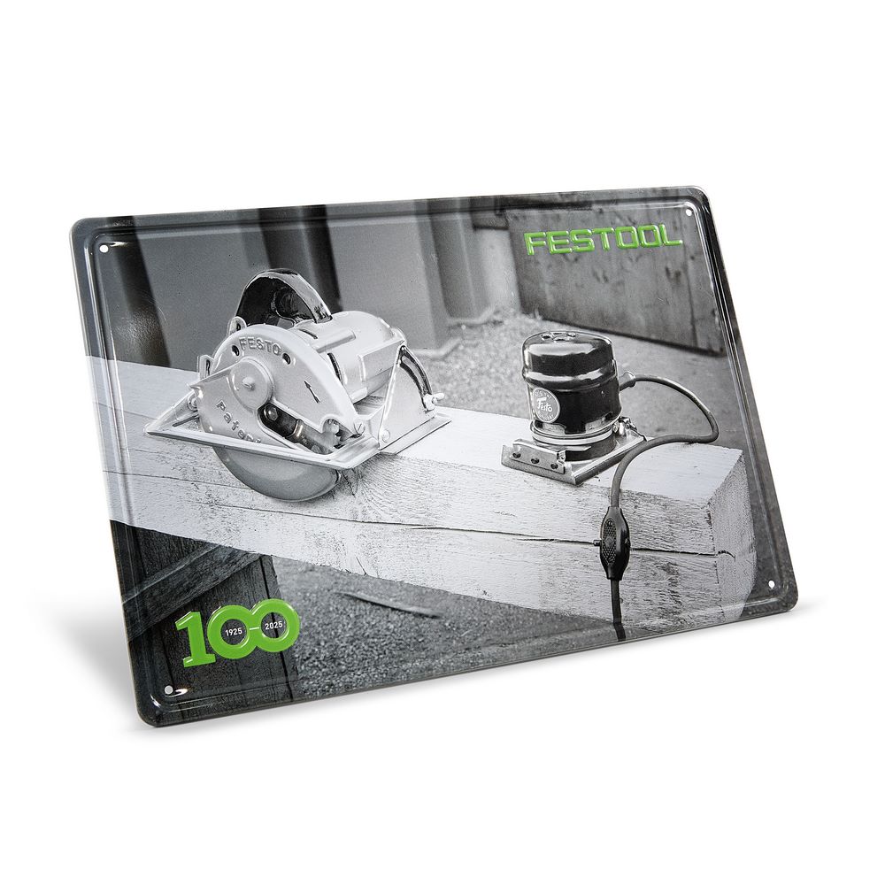 Festool 100 Jahre Blechschild Retro Maschinen MES-FT1 100Y #578400