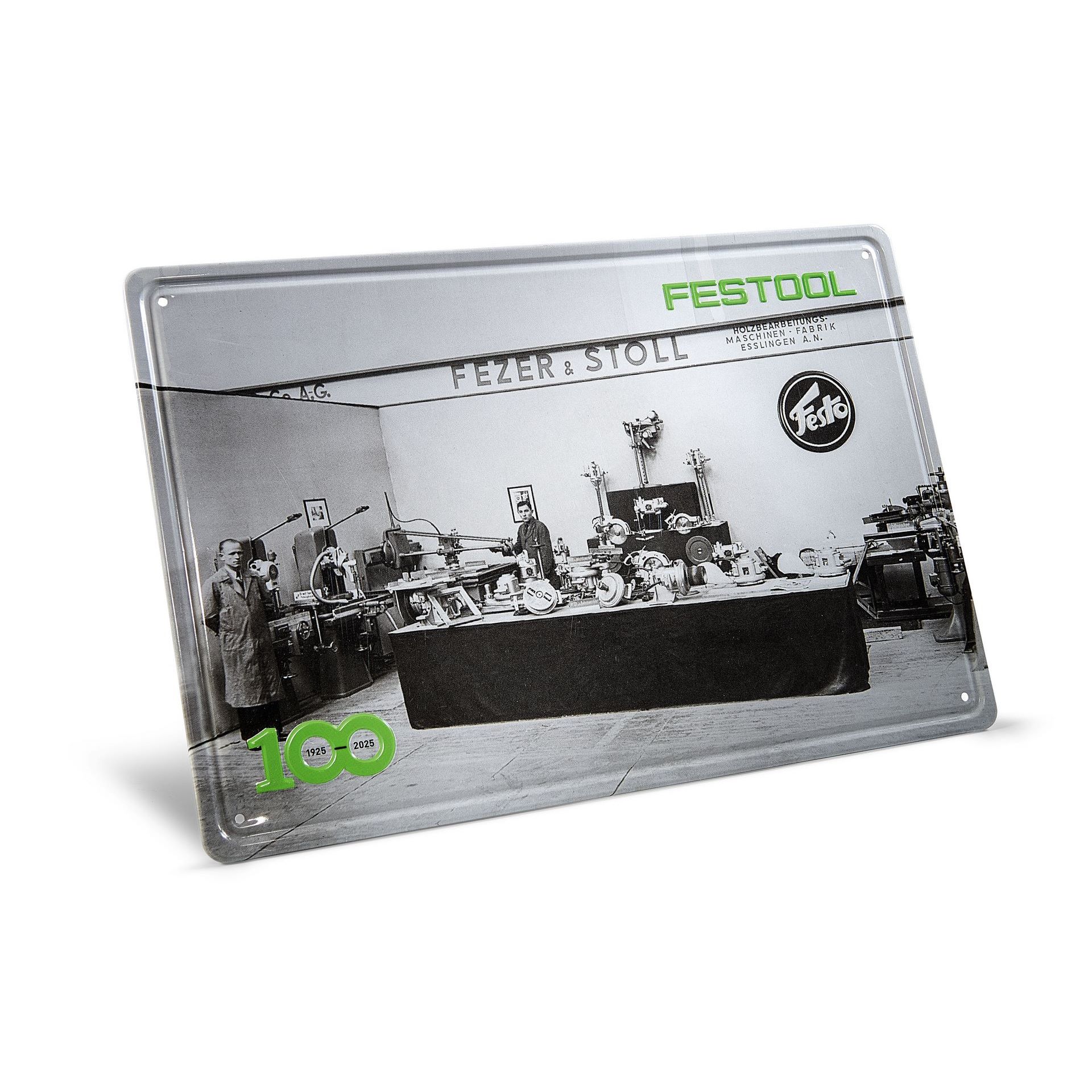 Festool 100 Jahre Blechschild Retro Messestand MES-FT2 100Y Limited Edition #578401