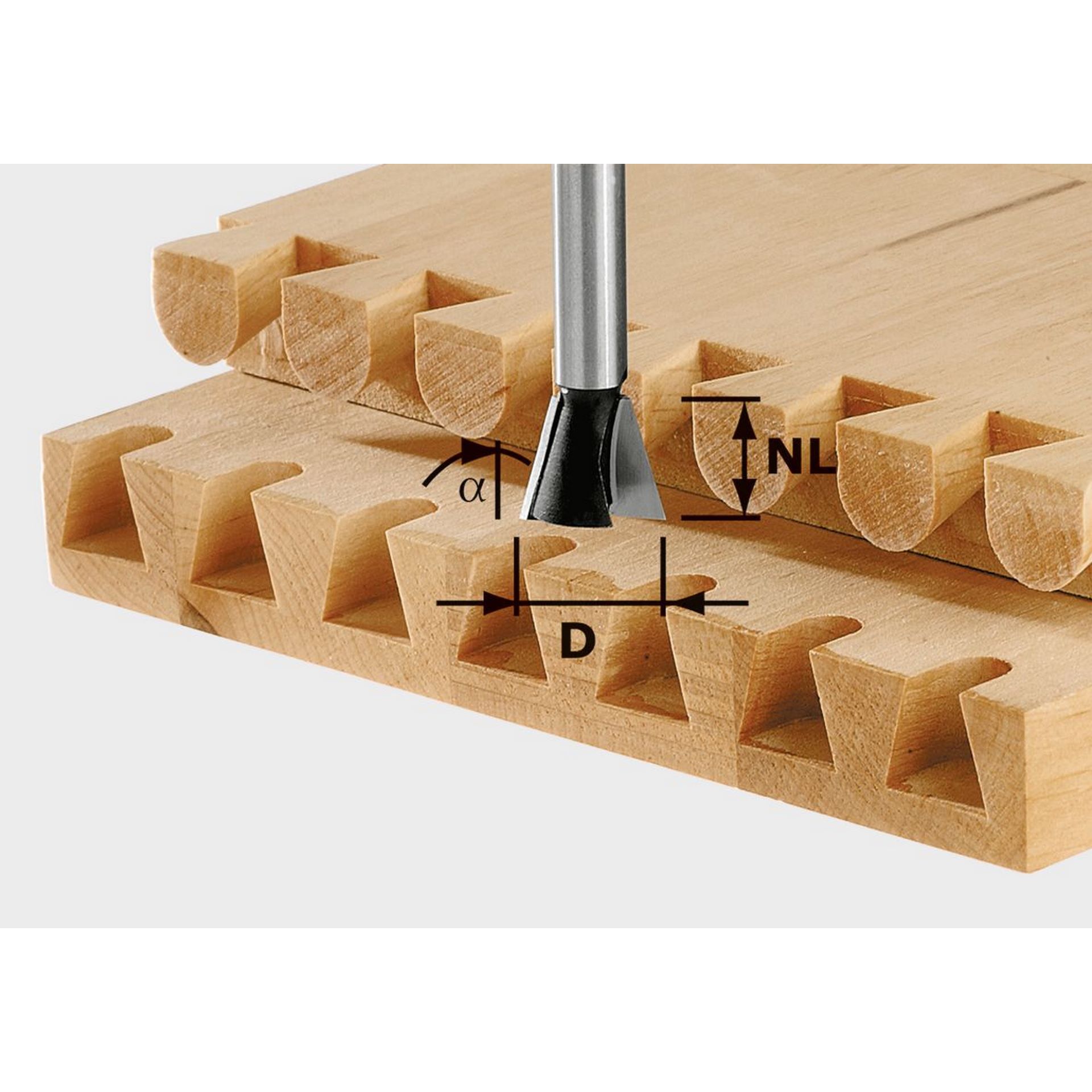 Festool Grat-/Zinkenfräser HW S8 D13,8/13,5/15° #490992