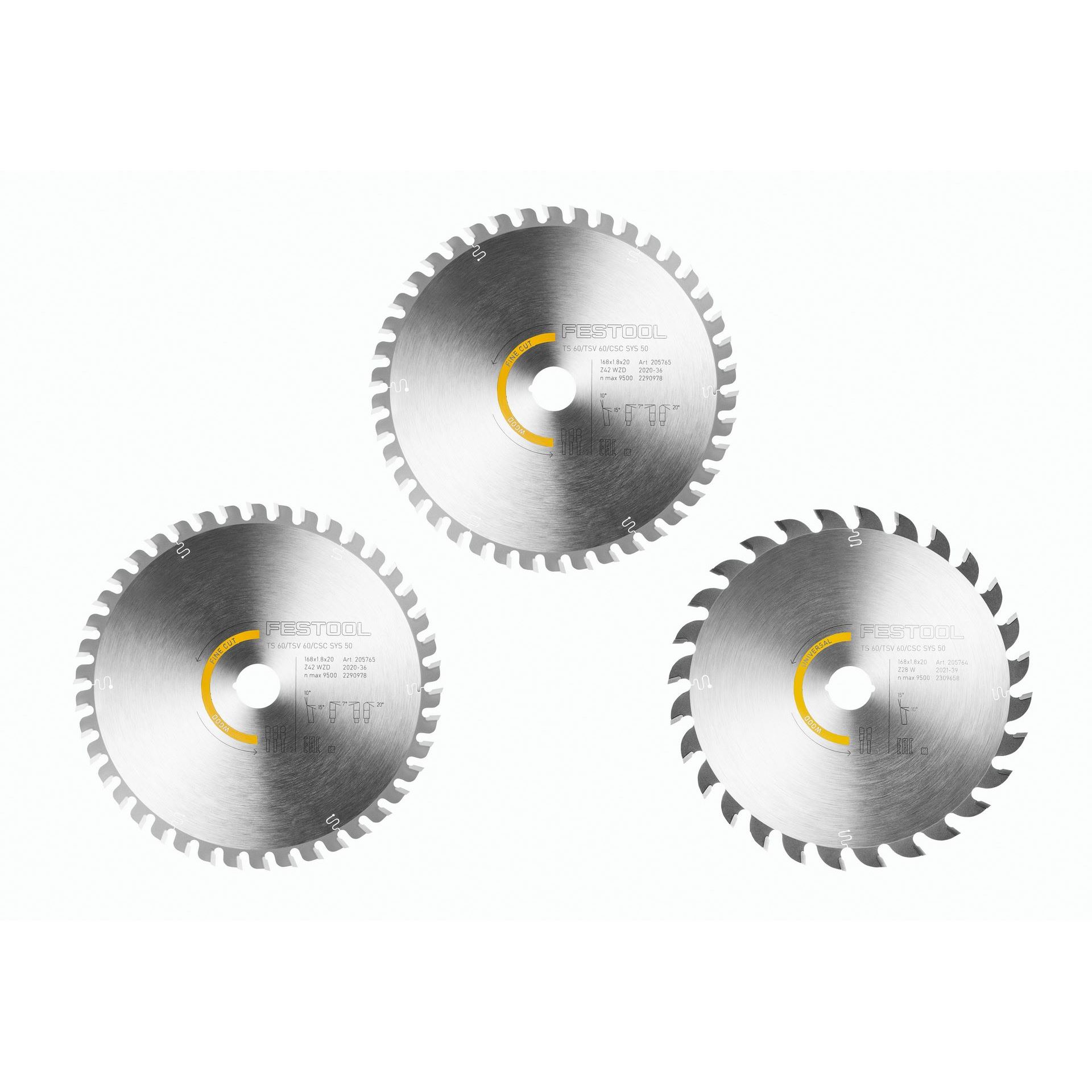 Festool Kreissägeblatt-Set KSB-SORT/3 W 168x1,8 #578566