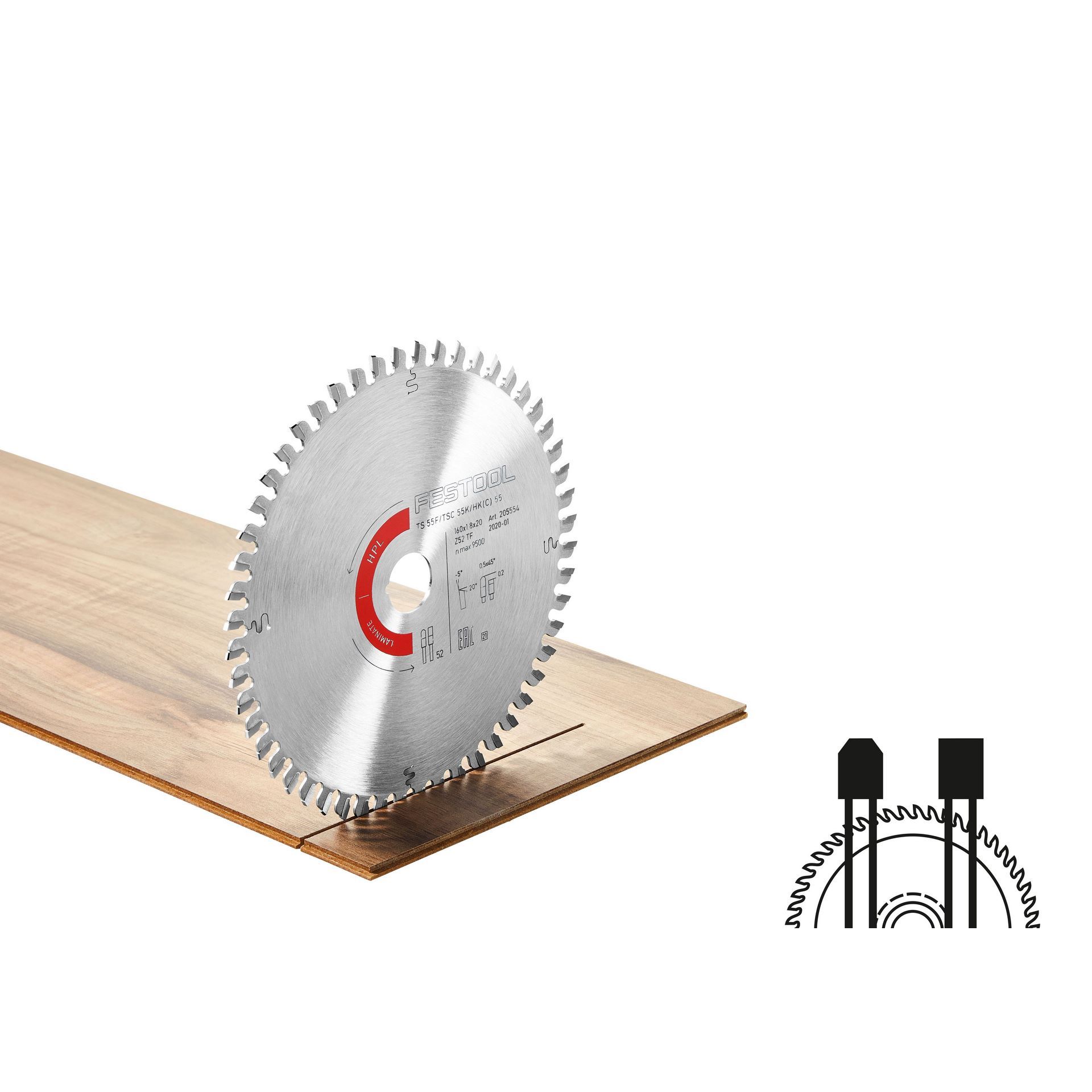 Festool Kreissägeblatt HW 190x2,6x30 TF54 LAMINATE/HPL #489458