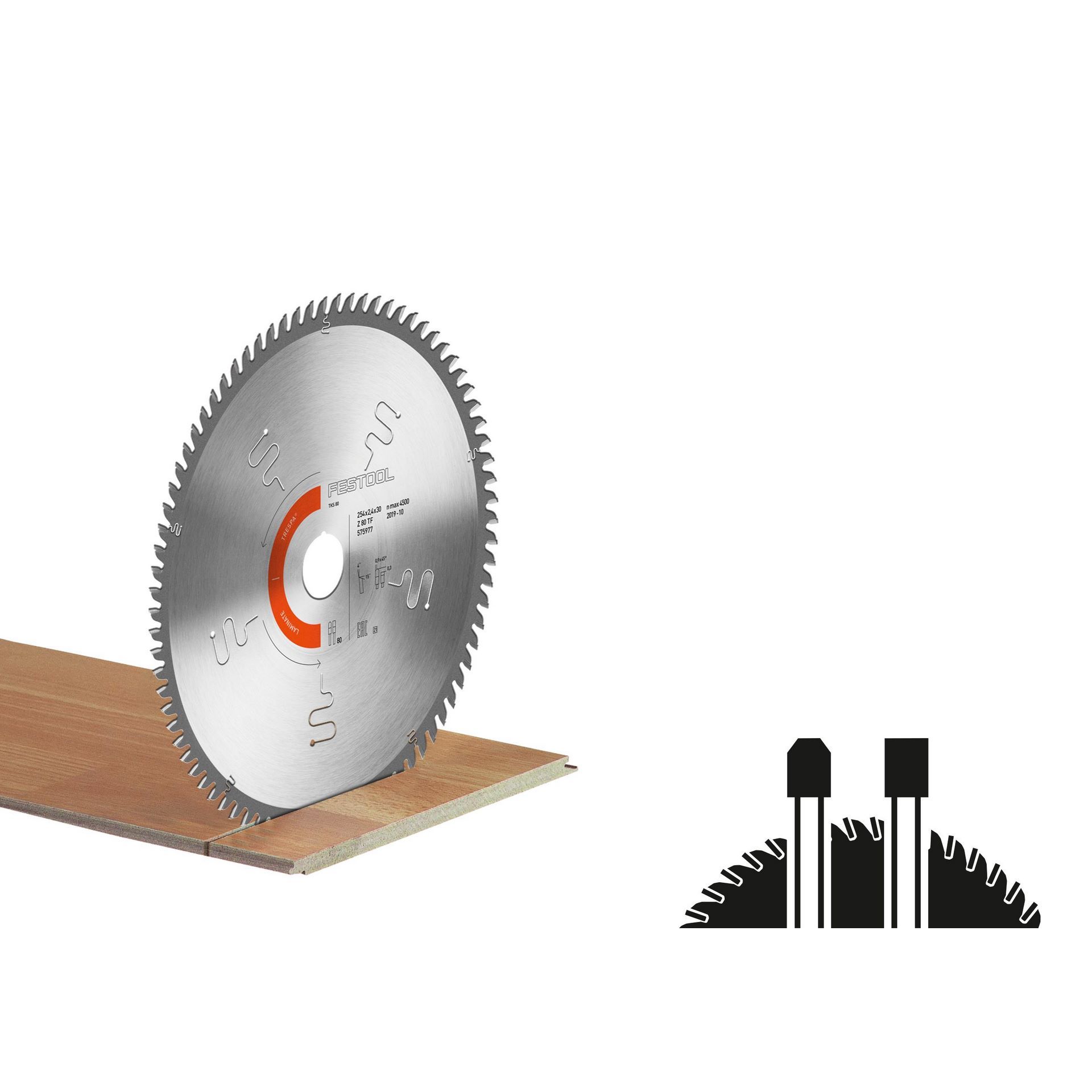 Festool Kreissägeblatt LAMINATE/HPL HW 254x2,4x30 TF80 L #575977