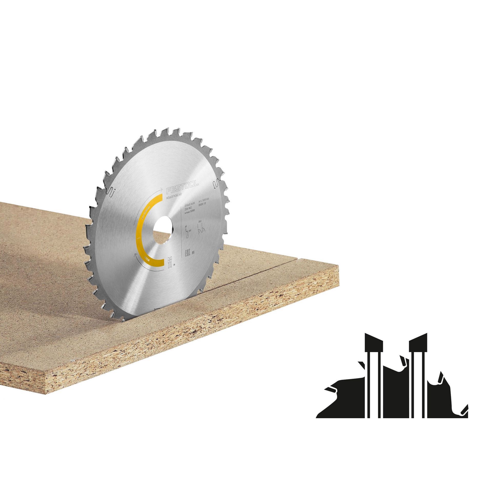 Festool Kreissägeblatt WOOD UNIVERSAL HW 216x2,3x30 W36 #500124